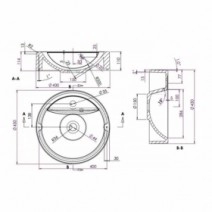 Умивальник Умивальник з тумбою з дверцятами 50 см Fancy Marble Marbl-5 з раковиною Renata АО15260-1