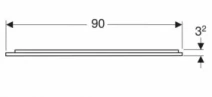 Размеры Зеркало в ванную комнату с подогревом 90 см шириной Geberit Option 502.783.14.1