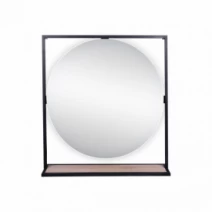 Зеркало в ванную с текстурой дерева 80 см шириной с подсветкой Qtap Taurus SD00046930