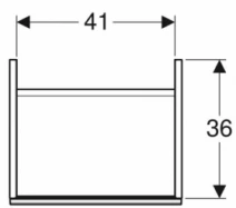 Размеры Тумба в ванную без умывальника цвет лава 45 см шириной Geberit Acanto под раковину Acanto 500.608.JK.2