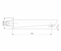 Размеры Излив с аэратором для смесителя скрытого монтажа для ванны IMPRESE BRECLAV хром VR-11245