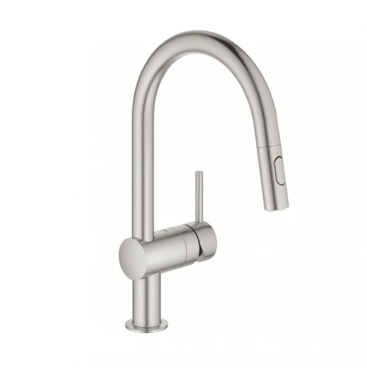 Основне Змішувач з аератором для мийки Grohe Minta сталь 32321DC2