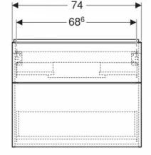 Размеры Тумба без умывальника 75 см шириной Geberit iCon под умывальник iCon 502.308.JH.1