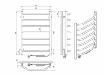Размеры Полотенцесушитель электрический 480 x 700 мм Laris Виктория хром Д30 левый 73207822