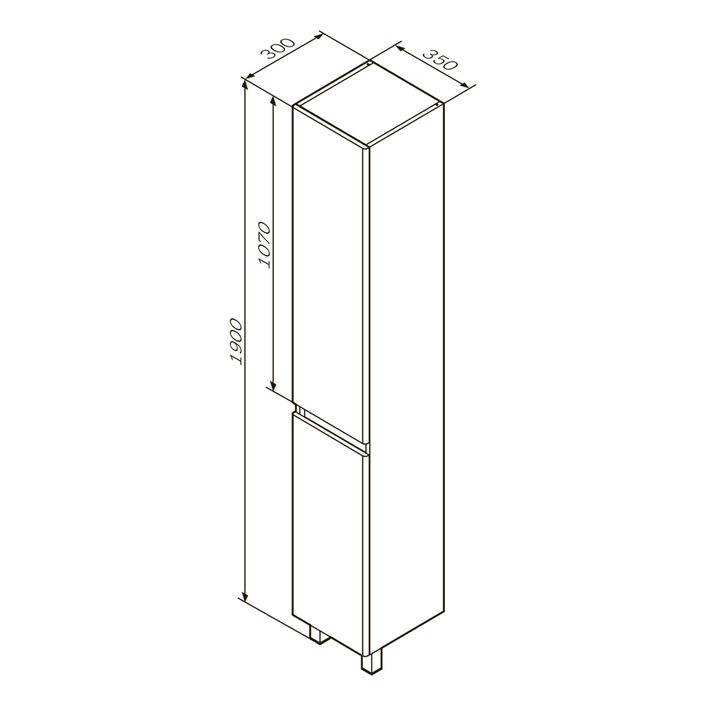 Розміри Меблі для ванної з годинником 65 см шириною AM.PM X-Joy 29122-33542-29129