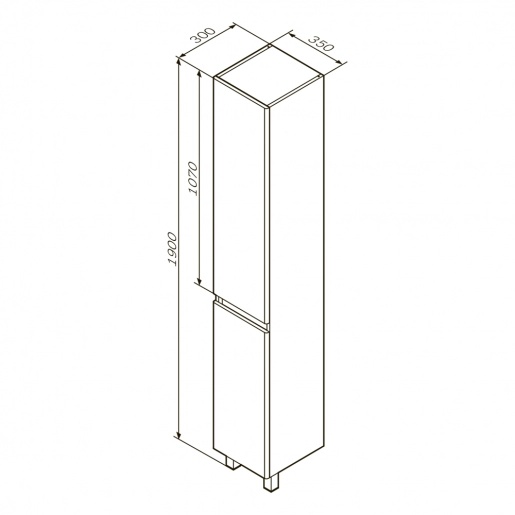 Розміри Меблі для ванної з годинником 65 см шириною AM.PM X-Joy 29122-33542-29129