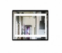 Черное зеркало в ванную 70 см J-Mirror Livia Black Lva Black 70x70