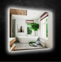 Дзеркало для ванної 80 см StekloNova Шінейд Shineyd 8Q