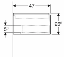 Размеры Тумба под умывальник без раковины 120 см шириной Geberit ONE 505.075.00.8