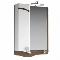 Зеркало в ванную 50 см с прямыми фасадами ВанЛанд СИМФОНИЯ Cз 1-50L коричневый
