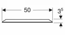Размеры Зеркало в ванную комнату круглой формы 50 см шириной Geberit Option 502.796.00.1