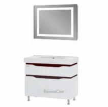 Комплект мебели в ванную 90 см шириной Санверк Alessa Classic 42928-25551