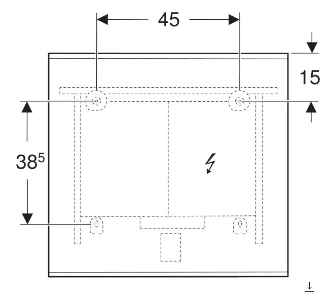 Размеры Зеркало в ванную 75 см шириной Geberit Option 502.782.00.1