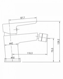 Розміри Глянцевий змішувач для біде IMPRESE BRECLAV хром 40245