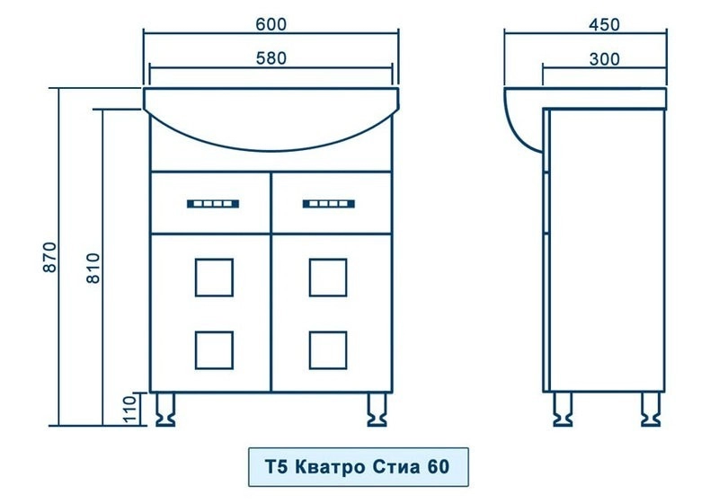 Размеры тумба с одной раковиной в ванную 60 см квел кватро т5 кватро изео 60 квел с умывальником изео 60 №1