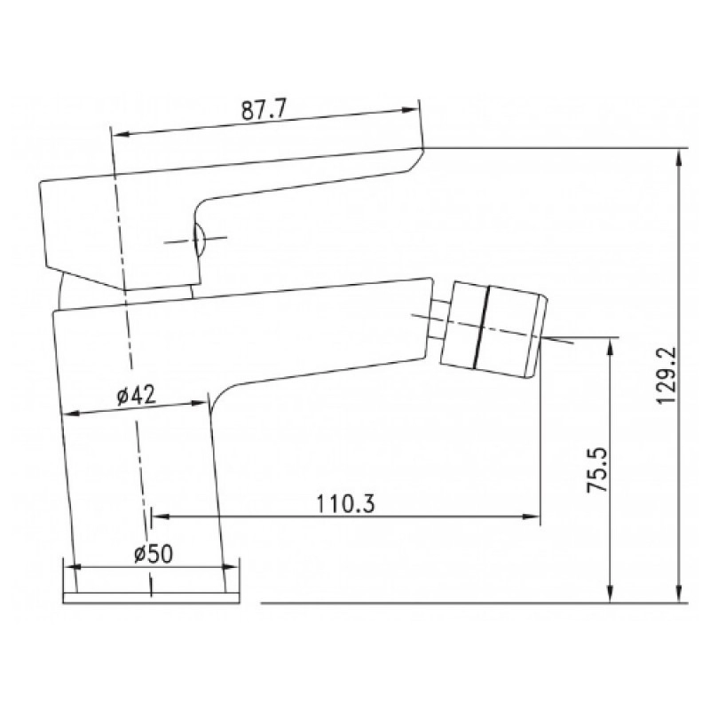 Размеры Чешский смеситель для биде IMPRESE BRECLAV хром 40245W