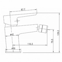 Розміри Чеський змішувач для біде IMPRESE BRECLAV хром 40245W