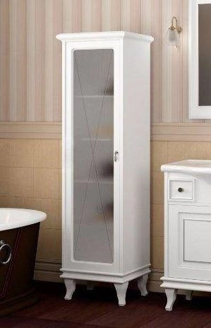В інтер'єрі Набір меблів для ванної кімнати в класичному стилі 80 см шириною Aqua Rodos Беатриче 29682-29711-29838