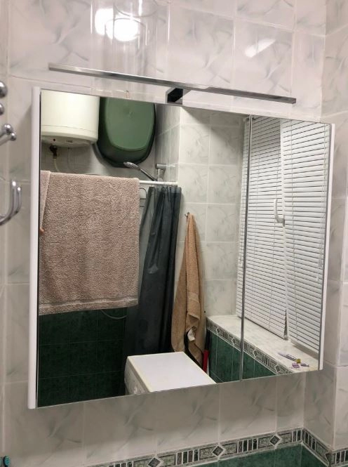 Фото покупців Прямий комплект для ванної кімнати з дзеркалом 80 см шириною Юввіс Ельба 41034-18615-19752