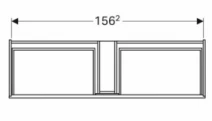 Размеры Тумба для ванной комнаты без раковины 160 см шириной Geberit Xeno² под умывальник Xeno² 500.346.01.1
