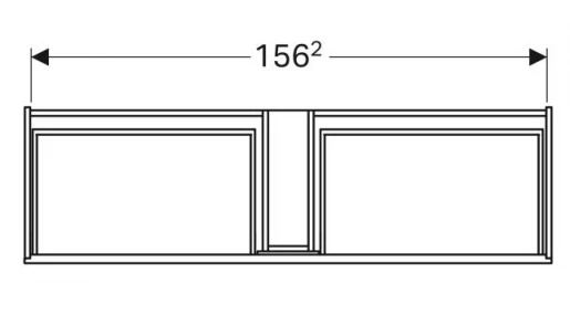 Размеры Тумба для ванной комнаты без раковины 160 см шириной Geberit Xeno² под умывальник Xeno² 500.346.01.1