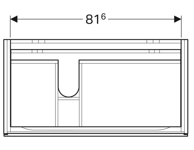 Розміри Тумба під умивальник без раковини з текстурою 90 см шириною Geberit Xeno² під умивальник Xeno² 500.515.43.1
