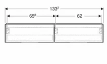 Размеры Тумба без раковины 135 см шириной Geberit ONE 505.076.00.7