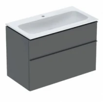 Умывальник с тумбой 90 см шириной Geberit iCon с раковиной Slim Rim 502.337.JK.1