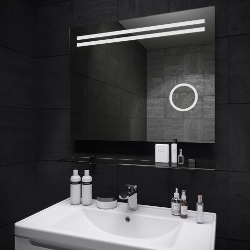 В интерьере Зеркало в ванную 70 см с сенсором движения САНВЕРК LAVA Della ZL0000126