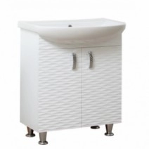 Тумба с раковиной в ванную 65 см с 3д декором Сансервис 3D 3D - Aкцент 65 Белый