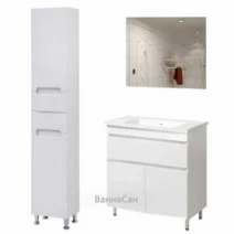 Комплект мебели для ванны с корзиной для белья 70 см шириной Юввис Марко 45571-42369-40894