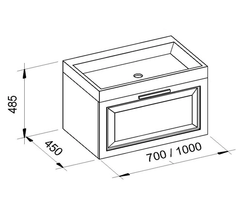 Розміри Набір меблів для ванної з МДФ 100 см Marsan PATRICIA 31553-31296-31530