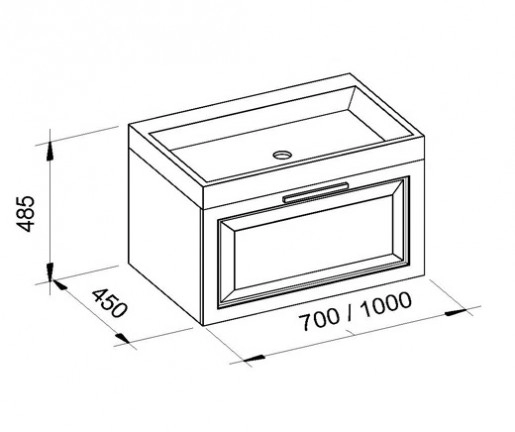 Розміри Набір меблів для ванної з МДФ 100 см Marsan PATRICIA 31553-31296-31530