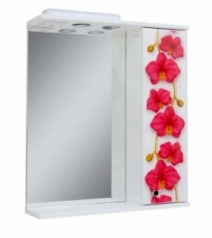 Зеркало в ванную 60 см с орхидеями ПИК БАЗИС ДЗ0160RА ОРХИДЕЯ НОВИНКА