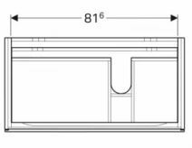 Розміри Матова тумба під раковину без умивальника 90 см шириною Geberit Xeno² під умивальник Xeno² 500.516.00.1