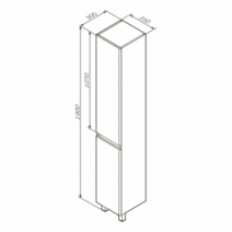 Размеры белый пенал для ванны 35 см am.pm x-joy m85csr0351wg38 №3