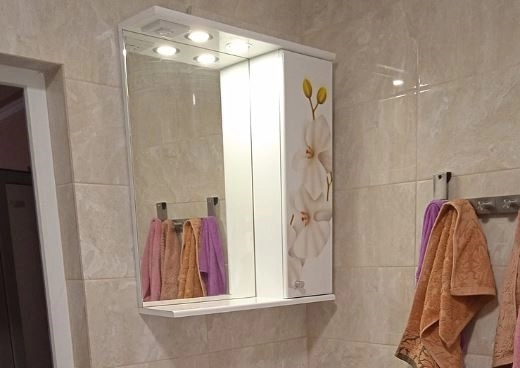 Фото покупателей Зеркало в ванную 60 см с орхидеями ПИК БАЗИС ДЗ0160LА ОРХИДЕЯ