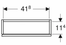 Размеры Шкафчик в ванную навесной из влагостойкого ДСП 45 см шириной Geberit ONE 502.318.01.1