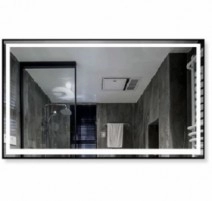 Зеркало в ванную серого цвета 90 см шириной с подсветкой DUSEL LED DE 600615