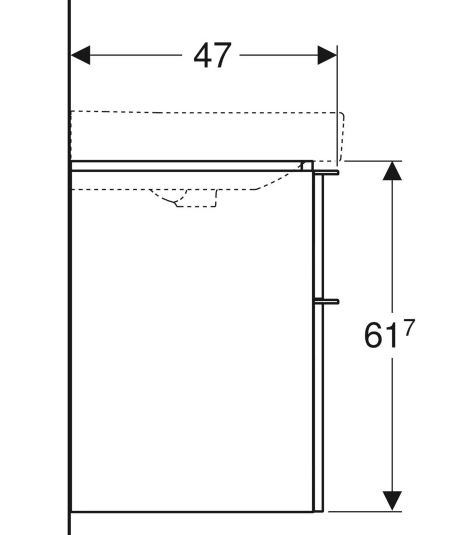 Размеры Тумба под умывальник без раковины 120 см шириной Geberit Smyle Square под умывальник Smyle Square 500.355.JL.1