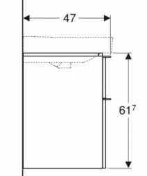 Размеры Тумба под умывальник без раковины 120 см шириной Geberit Smyle Square под умывальник Smyle Square 500.355.JL.1