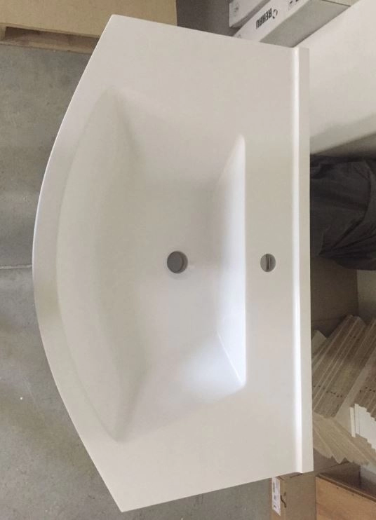 Умывальник тумба с раковиной в ванную юввис с интегрированными ручками марко 85 т-11 с умывальником изео №3