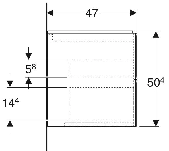 Размеры Тумба в ванную без умывальника с текстурой 120 см шириной Geberit ONE 505.265.00.5