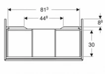 Размеры Тумба в ванную без раковины с ящиками 90 см шириной Geberit ONE 505.073.00.2
