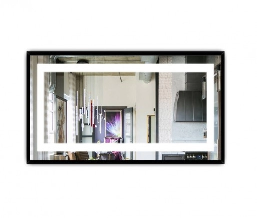 Основне Чорне дзеркало у ванній кімнаті 80 см J-Mirror Livia Black Lva Black 80x50