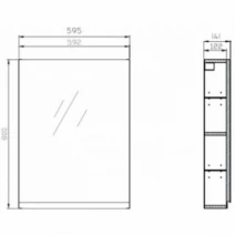 Розміри Гарнітур для ванної 60 см завширшки Cersanit Moduo 38066-38090-38078