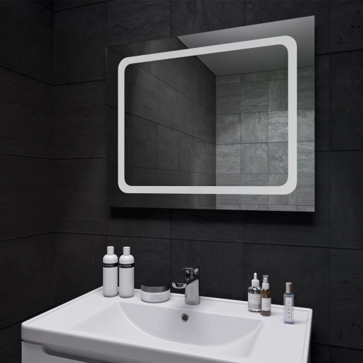 В интерьере зеркало в ванную 80 см с сенсором движения санверк lava hella zl0000155 №4