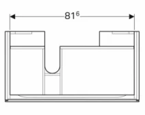 Розміри Матова тумба у ванну без умивальника 90 см шириною Geberit Xeno² під умивальник Xeno² 500.513.00.1