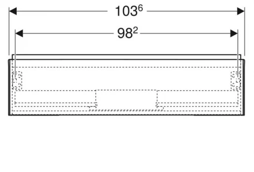 Розміри Тумба у ванну без раковини з ящиками 105 см шириною Geberit ONE 505.074.00.6