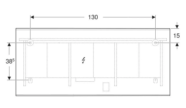 Размеры Зеркало в ванную 160 см шириной Geberit Option 502.787.00.1